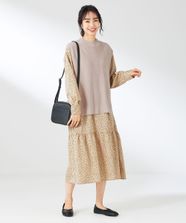 【オンワード】 any FAM>ワンピース 【セットアイテム】ニットベスト×ワンピース SET ベージュ×ベージュドット F レディース