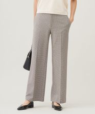 【オンワード】 自由区>パンツ 【撥水加工・洗える】TRギャバチェック柄ストレート パンツ ベージュ 40 レディース
