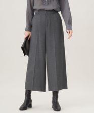 【オンワード】 自由区>パンツ ブライトリングツイードクロップド パンツ スレート 38 レディース
