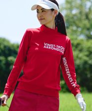 【オンワード】 23区GOLF>トップス 【WOMEN】【吸水速乾/UVカット】スポーティ モックネックシャツ レッド 0 レディース
