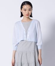 【オンワード】 TOCCA>トップス 【洗える】SHEER BUBBLE KNIT ニットカーディガン ブルー S レディース
