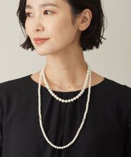 【オンワード】 J.PRESS LADIES>アクセサリー 【3way】2連パール ネックレス シルバー F レディース