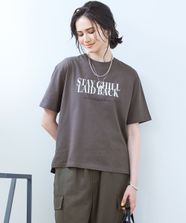【オンワード】 23区 L（大きいサイズ）>トップス 【SLOW/一部店舗限定】MVSコットン ロゴTシャツ スレートxオフホワイトロゴ 44 レディース