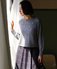 【オンワード】 組曲>トップス 【WEB限定】モヘヤブレンド ビジューライク刺繍ニット ライトグレー 2 レディース