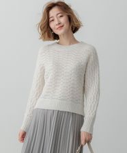 【オンワード】 23区>トップス 【洗える】スパングル ドルマンスリーブ ニット ホワイト 38 レディース