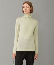 【オンワード】 ICB L（大きいサイズ）>トップス 【洗える】 スムージータートル ニット ヘイズグリーン L レディース