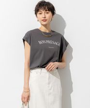 【オンワード】 23区 L（大きいサイズ）>トップス 【接触冷感/洗える】BON-PRESAGE ロゴ フレンチスリーブ Tシャツ グレー 44 レディース