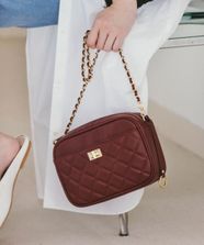 【オンワード】 組曲>バッグ キルティングショルダー バッグ レッド F レディース