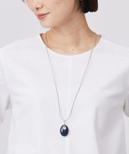 【オンワード】 J.PRESS LADIES>アクセサリー リバーシブル マーブル ネックレス ネイビー×グレー F レディース