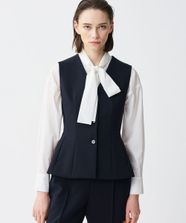 【オンワード】 uncrave>トップス 【撥水・洗濯機洗い可】プルーフ ダブルクロス ジレ ネイビー 2 レディース