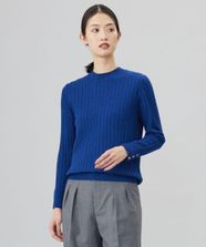 【オンワード】 J.PRESS LADIES>トップス 【洗える】KNIT BASIC クルーネック ニット トップブルー L レディース