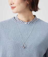 【オンワード】 J.PRESS LADIES>アクセサリー リバーシブルエポリングネックレス ネイビー×ライトグレー F レディース