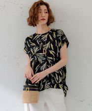 【オンワード】 23区>トップス 【洗える】スリークボタニカルプリント ブラウス ブラック 38 レディース
