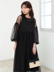 【fifth/フィフス】チュール×ノースリーブワンピースセット