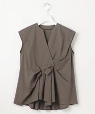 【オンワード】 23区 L（大きいサイズ）>トップス 【GOLD LABEL】ファインスムースジャージー カシュクールデザイン カットソー ブラウン 44 レディース