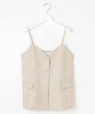 【オンワード】 23区>トップス 【GOLD LABEL】MANTECO スーペリアリネン ジレ フラックス 38 レディース