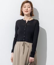 【オンワード】 23区>トップス 【SLOW/一部店舗限定】シアーサマー リブ カーディガン ブラック 38 レディース