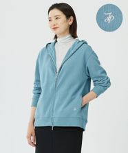【オンワード】 J.PRESS LADIES L（大きいサイズ）>トップス 【完全受注生産】URAKEカスタマイズ パーカー ブランドロゴ×ブルーグリーン T15 レディース