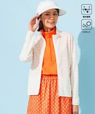 【オンワード】 23区GOLF>トップス 【WOMEN】便利なUV羽織！【吸水速乾/UVカット】ラメボーダージャージ ホワイト 1 レディース
