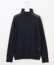 【オンワード】 自由区>トップス 【洗える】ラメボーダー ニット ネイビー×ブラック 38 レディース