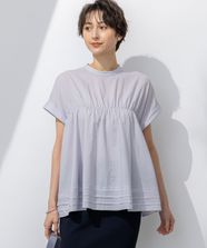 【オンワード】 23区 L（大きいサイズ）>トップス 【撥水加工/洗える】シアーナイロンツイル ギャザー ブラウス ラベンダー 46 レディース