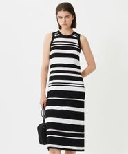 【オンワード】 ICB>ワンピース 【洗える】 マルチボーダーワンピース ブラック XS レディース