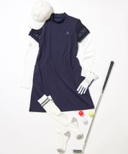 【オンワード】 23区GOLF>ワンピース 【数量限定再入荷！】サイズがあるうちにお早めに◎レース袖 モックネック ワンピ ネイビー SM レディース