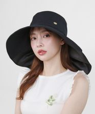 【オンワード】 TOCCA>帽子 【UVカット99.9%以上・遮熱率48%・サイズ調節可】RIBBON LIKE 2WAY SUN SHADE HAT ハット ブラック F レディース