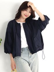 【fifth/フィフス】ナイロンワッシャーノーカラージャケット