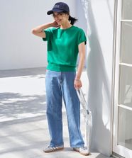 【オンワード】 UNFILO>パンツ 【UNFILO DENIM】撥水 テーパードデニム ブルー ST レディース