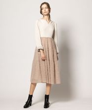 【オンワード】 TOCCA>ワンピース 【ヨンア×大人百花コラボ・00サイズあり・洗える】SUGARPLUM ドレス ベージュ 2 レディース