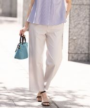 【オンワード】 J.PRESS LADIES>パンツ 【セットアップ対応・洗える・撥水】コットンFITTY ストレート パンツ ライトベージュ 9 レディース