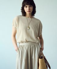 【オンワード】 23区 L（大きいサイズ）>トップス 【洗える】クリスピーシアールレックス ギャザースリーブ ラメ ニット ゴールド 44 レディース
