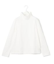 【オンワード】 ICB>トップス 【洗える】CottonSingleJersey ハイネックプルオーバー オフホワイト S レディース