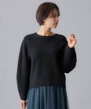 【オンワード】 自由区 S（小さいサイズ）>トップス 【洗える】ウールカシミヤブレンドプルオーバー ニット ブラック 32 レディース
