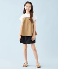 【オンワード】 UNFILO>パンツ 【110-150cm】FINE MOVE ラップキュロット ブラック 150 キッズ