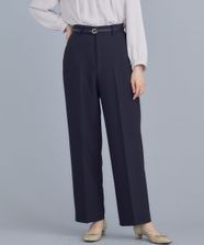 【オンワード】 組曲 L（大きいサイズ）>パンツ 【WEB限定】ベーシックダブルクロス ワイドストレートパンツ ブラック 6 レディース