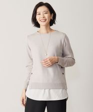 【オンワード】 J.PRESS LADIES>トップス CLEAR LIGHT WOOL ボートネック ニット ベージュ M レディース