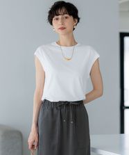 【オンワード】 23区>トップス 【洗える】コンパクトヤーン フレンチスリーブ Tシャツ ホワイト 38 レディース