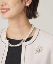 【オンワード】 J.PRESS LADIES>アクセサリー ビジューパール ブローチ シルバー F レディース
