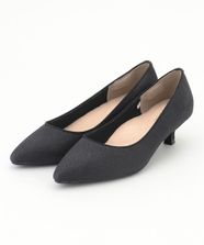 【オンワード】 any SiS>シューズ 【23.0cm~24.0cm】ラメローヒール パンプス ブラック 23.0 レディース