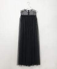 【オンワード】 23区>ワンピース 【GOLD LABEL】ソフトチュール ワンピース ブラック 38 レディース