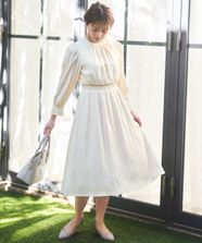 【オンワード】 any SiS S（小さいサイズ）>ワンピース 【低身長企画】フェミニンギャザー ワンピース アイボリー Q レディース