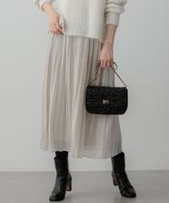 【オンワード】 23区>スカート 【洗える】シャイニープリーツ スカート ベージュ 36 レディース