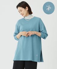 【オンワード】 J.PRESS LADIES>トップス 【完全受注生産】URAKEカスタマイズ ロング プルオーバー ブランドロゴ×ブルーグリーン M レディース