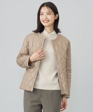 【オンワード】 J.PRESS LADIES S（小さいサイズ）>ジャケット/アウター 【WEB限定カラーあり・洗える】コンパクトタフタキルティング ブルゾン ベージュ P7 レディース