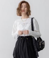 【オンワード】 23区>トップス 【洗える】レタープリント ロンTEE ホワイト 40 レディース