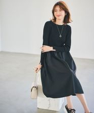 【オンワード】 any SiS>ワンピース 【洗える】フクレジャカード ワンピース ブラック 2 レディース