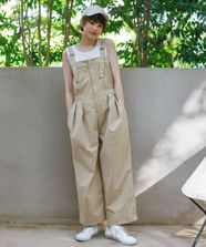 【オンワード】 any FAM>オールインワン・サロペット 【南明奈さんコラボ】撥水サロペット サンド 1 レディース