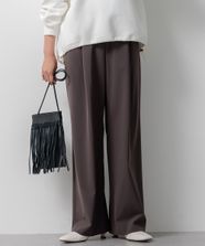 【オンワード】 23区 S（小さいサイズ）>パンツ 【洗える】2WAYストレッチツイル ドロスト ワイドパンツ グレー 34 レディース